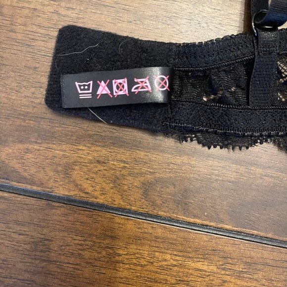 Black Fuchsia Women's Floral Lace Push Up Bra Size 34D - Picture 5 of 6